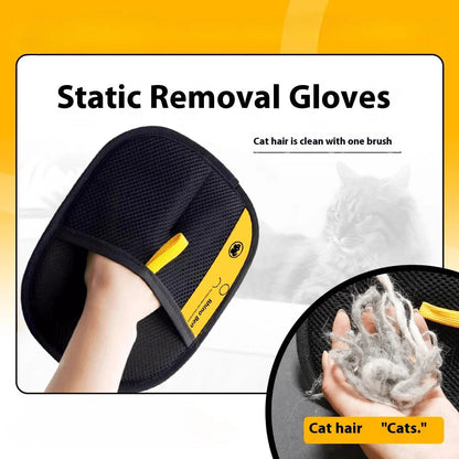 Dual-Sided Electrostatic Pet Grooming Gloves