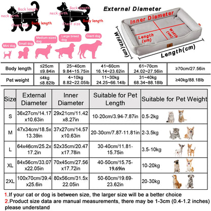 Reinforced Orthopedic Waterproof Dog Bed