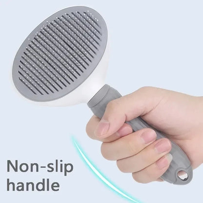 One-Click Self-Cleaning Pet Grooming Brush