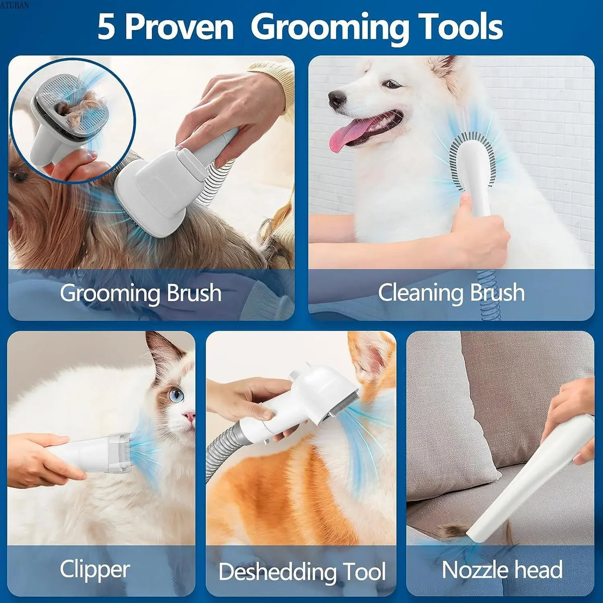Professional All-in-One Pet Grooming Vacuum